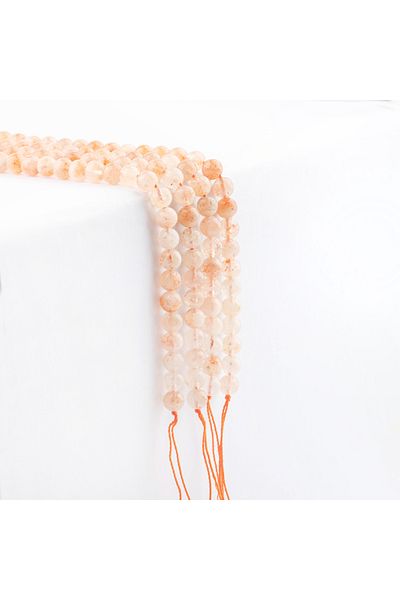 Zeynep Büyükbay 6mm Sphere Cut Sun Stone Natural Stone String