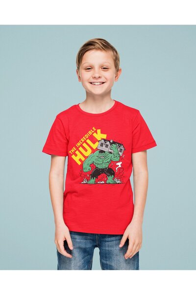 SEDİRLİ Tricou de vară pentru copii din bumbac imprimat Hulk