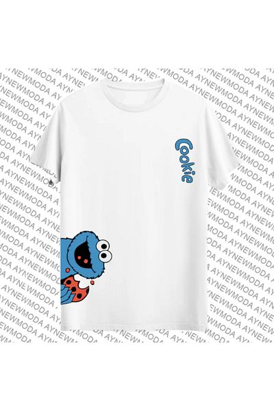 aynewmoda Μπλουζάκι με στάμπα Cokie Oversize