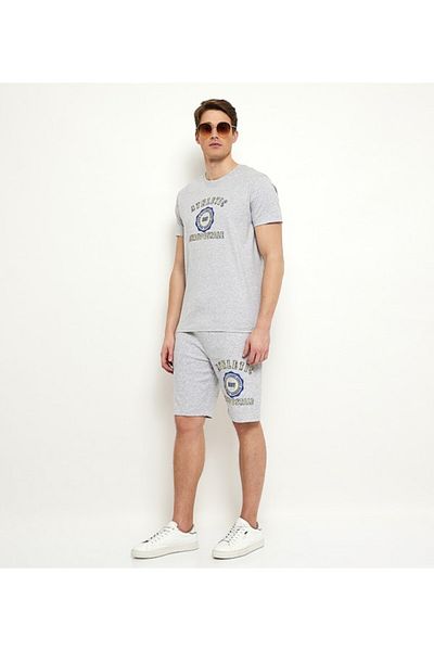 Aeropostale Men's Gray Elastic String Waistband Shorts
