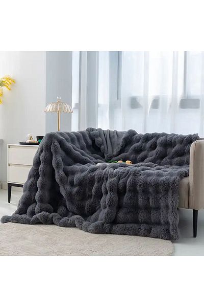 BALADI HOME Thick Rabbit Plush TV Blanket Single Size (1 piece) 130 *155 Very Soft 1 Quality