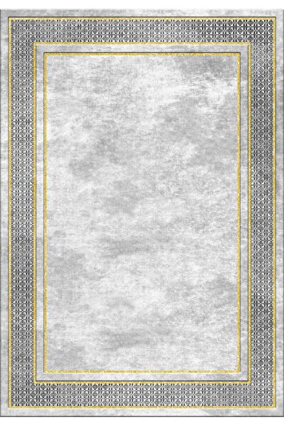 KRAL HOME Dijital Baskı  Kaymaz Deri PVC Taban Yıkanabilir Yolluk Koridor Mut...