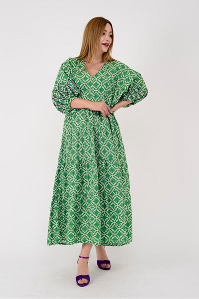 Park Moda Rochie Brodata Decolteu in V - AN10440-1 MARIN
