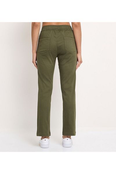 Aeropostale Women's Green Plain Pants