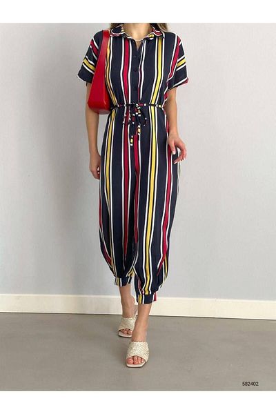 modakyra Colorful Viscose Women's Jumpsuit - Button Detailed Woven (Colored)