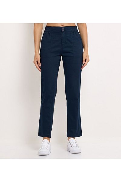 Aeropostale Women's Blue Plain Pants