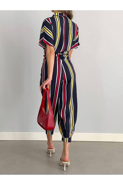 modakyra Colorful Viscose Women's Jumpsuit - Button Detailed Woven (Colored)