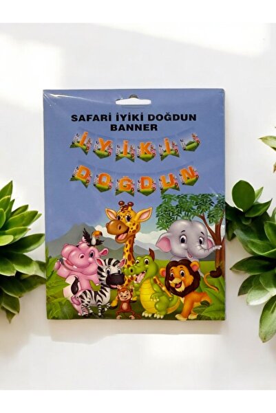 LASAGNA STORE Διακοσμητικό πανό γενεθλίων με θέμα το Σαφάρι