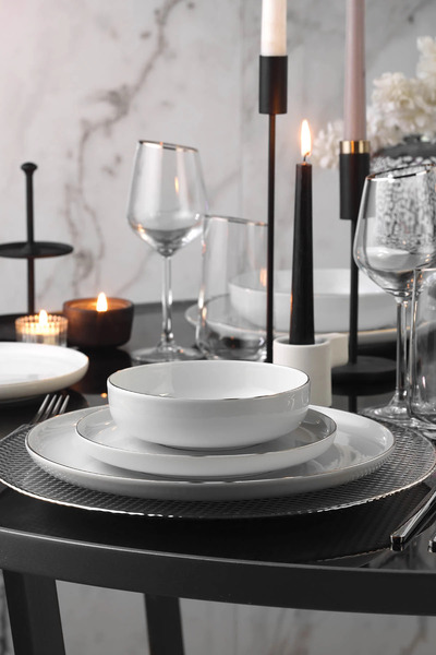 Kütahya Porselen ModernaServis  Tabağı 27 cm Platin