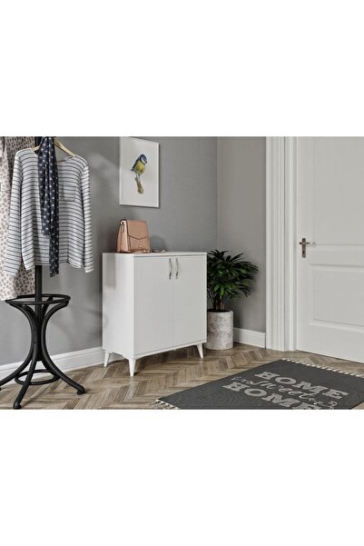 Baby Darling Beyaz %100 Mdf Shorty 4 Bölmeli Ayakkabılık