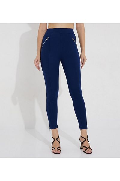 Aeropostale Women's Blue Plain Leggings