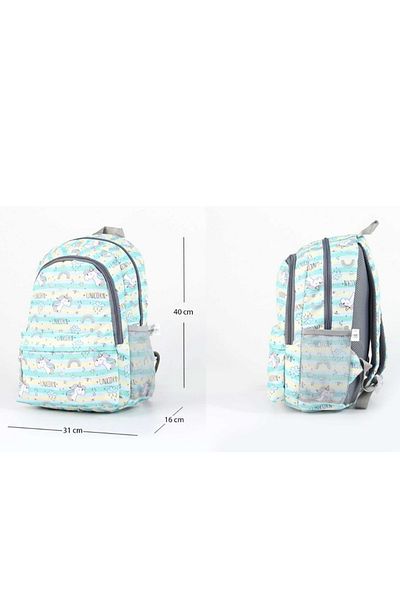 uzaktangelir Set de ghiozdane Cambridge Polo Club Unicorn Green din 3 piese