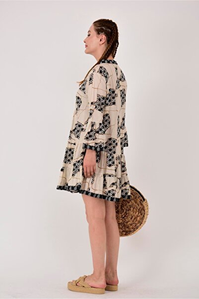 Park Moda AN181 MARİN GARNİ DETAYLI KISA ELBİSE