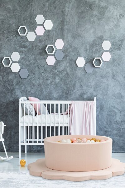 Wellgro Bubble Pops Pembe Sünger Top Havuzu - Beyaz/şeffaf/pembe/gold Toplar
