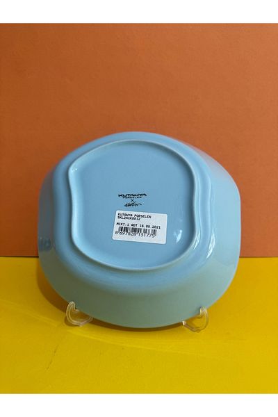 Kütahya Porselen 24 cm Scallop Single Piece Turquoise Pit Plate Set
