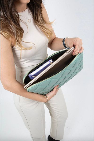 DUOMİNO حقيبة كمبيوتر محمول Mint - حقيبة Macbook Pro Air، 3 نماذج مختلفة (11 بوصة، 14 بوصة، 16 بوصة)