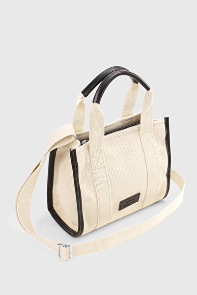 Housebags Geantă tote din pânză neagră moale pentru femei