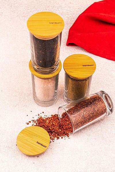 Bambum Lella 4-Piece Vacuum Spice Bowl Set