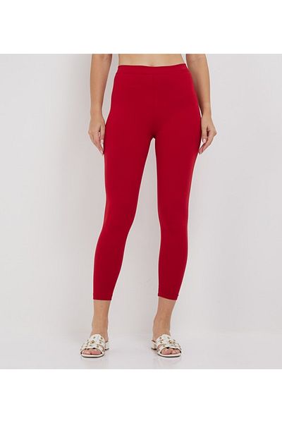 Aeropostale Women's Burgundy Plain Leggings