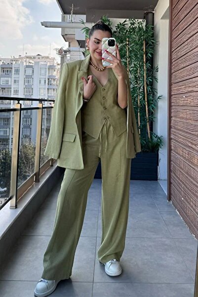 My Blog Khaki Lavin Set vesta-kalhoty ze 100% bavlny