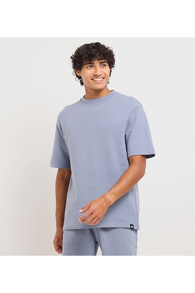 Aeropostale Men's Purple Plain Crew Neck Short Sleeve T-Shirt