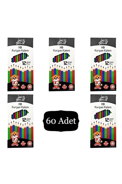 Gen-Of HB Köşeli Kurşun Kalem (GEN-6000) 60 Adet