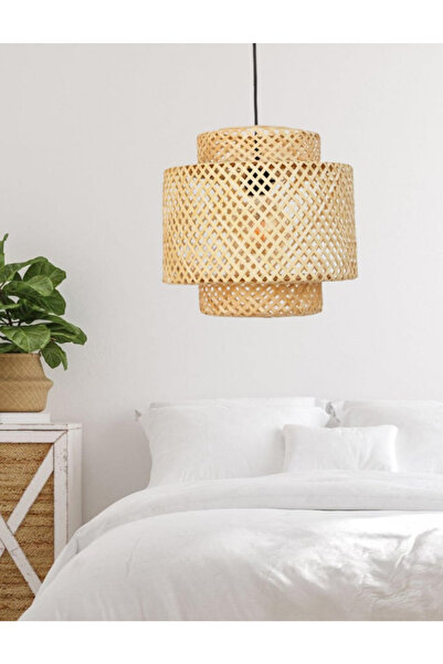 Reyo Sitrus Doğal Bambu Avize 30x30 Cm
