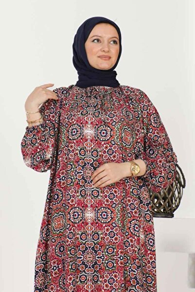 SGS Φόρεμα με κόκκινο σχέδιο σε μεγάλο μέγεθος