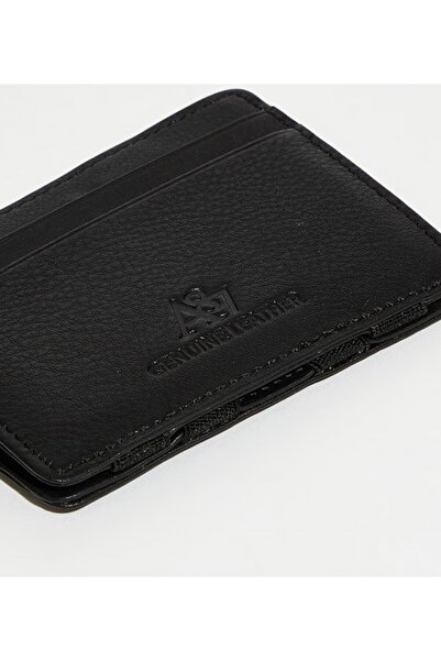 Aeropostale Men's Black Textured Card Holder