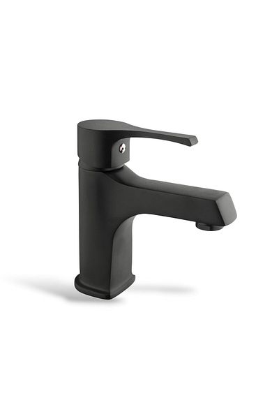 Sardıcı Jet Black Lotus 5 Years Warranty - Double Water Inlet Fixed Sink Faucet