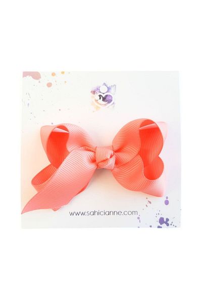 Sahici Anne Hairless Baby Buckle - 8cm Light Coral Boutique Bow