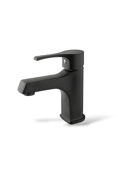 Sardıcı Jet Black Lotus 5 Years Warranty - Double Water Inlet Fixed Sink Faucet