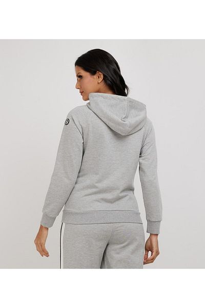 Aeropostale Women's Gray Text Printed Hoodie