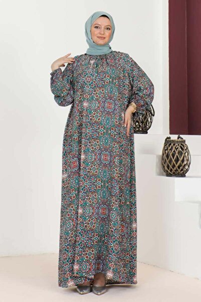 SGS Φόρεμα με σχέδιο σε μεγάλο μέγεθος - ΤΥΡΚΟΥΑΖ