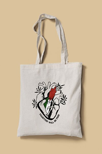 Bi Dünya Haber Η Παλαιστίνη θα είναι ελεύθερη - Υφασμάτινη τσάντα  "Η Παλαιστ...