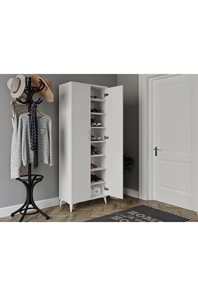 Baby Darling %100 Mdf Venty 8 Bölmeli Ayakkabılık Beyaz