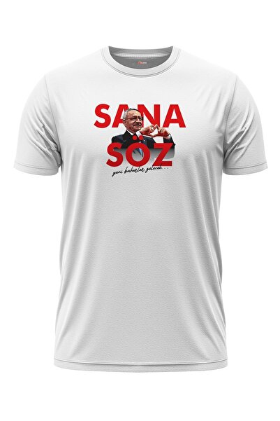 Turuncu Tekstil Sana Söz Baharlar Gelecek-kemal Kılıçdaroğlu Unisex Siyah Tişört