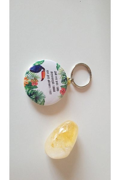 Anatolia Toucan Bird Symbol School Success and Ability Number Sequential Keychain