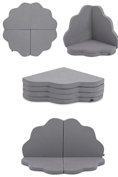 Wellgro Bulut Gri Oyun Matı ve Yer Minderi