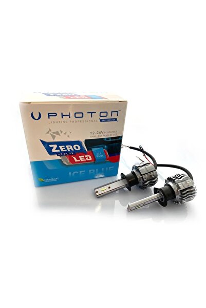 Photon Zero H1 Buz Mavisi +3 Plus Fansız Led Xenon Yeni Nesil (Buz Mavisi) 12...