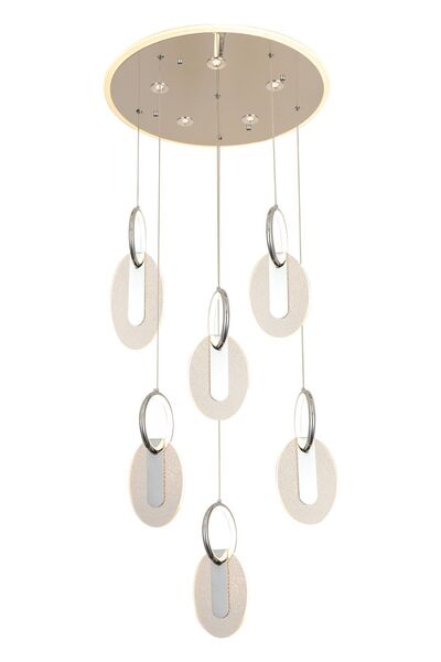 Apliqa Enola 6 lı Yuvarlak 107 watt Ledli Modern Tasarım Oturma Odası Salon Avize