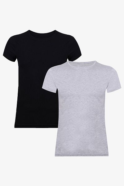 koza iç giyim Ανδρικό T-Shirt 2 τεμαχίων Basic Lycra