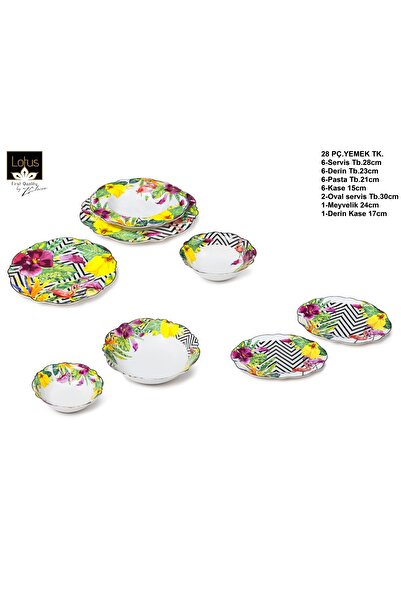 Lotus PORSELEN 28 PÇ  YEMEK SETİ