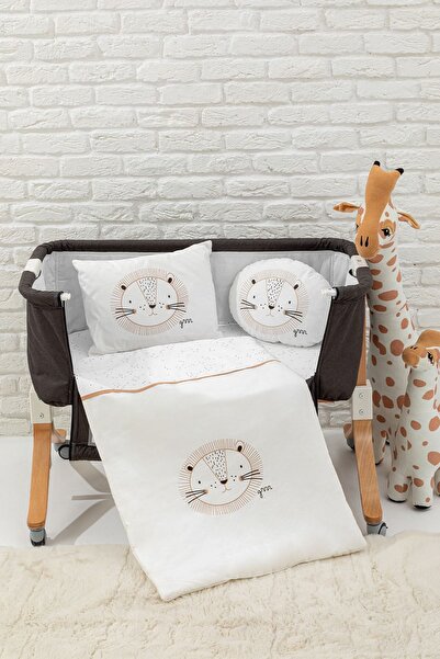Wellgro Baby Lion 5 Parça Beşik Uyku Seti, 90x60 cm Bebek Beşik Uyku Takımı -...