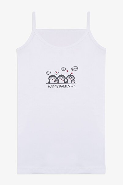 koza iç giyim Girl's 3-Piece Penguin Patterned Cotton Tank Top