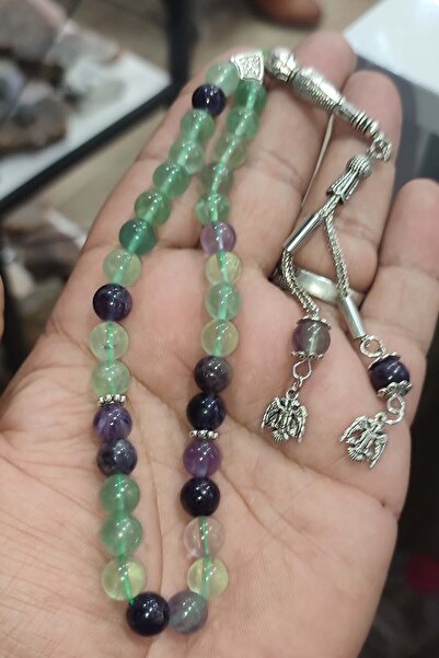 TAŞÇIZADE حجر فلوريت 8 ملم - مسبحة طبيعية طبيعية