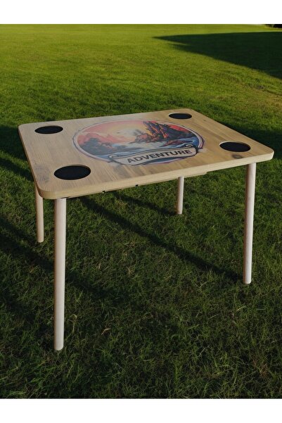varje Portatif Kamp Masası Balkon Bahçe Masası Piknik Masası Sehpası 60x45cm