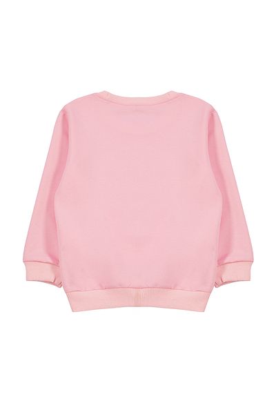 TRENDYOLKIDS Rosa Sweatshirt Für Mädchen - Thin Slogan Patterned Tkdaw25sw00001