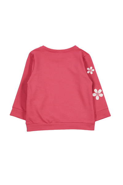 TRENDYOLKIDS Φούξια εποχιακή φούτερ για κορίτσια - Λεπτή φλοράλ στάμπα TKDAW25SW00001