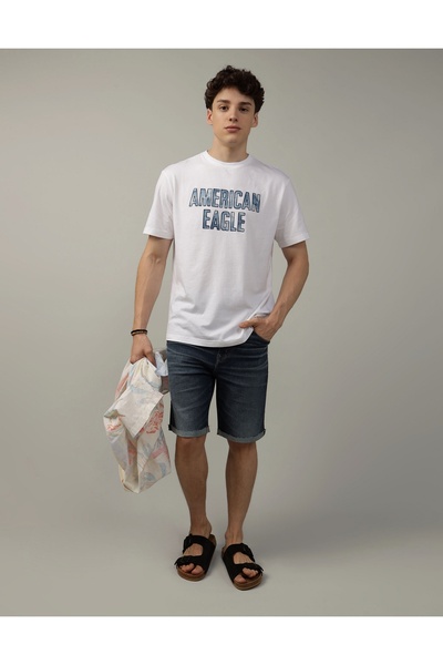 AMERICAN EAGLE AE Elevated Logo Patterned T-shirt